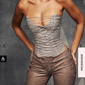 House of CB Mirabelle Smoke Lace up Corset